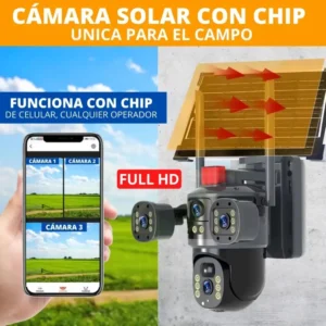 Cámara Solar 4g triple lente -Verde